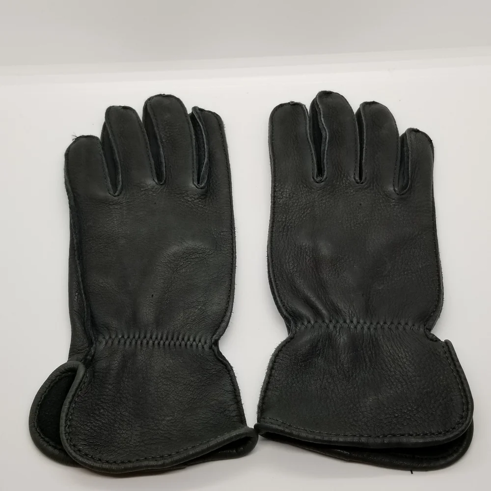 dark gray deer skin gloves size 7